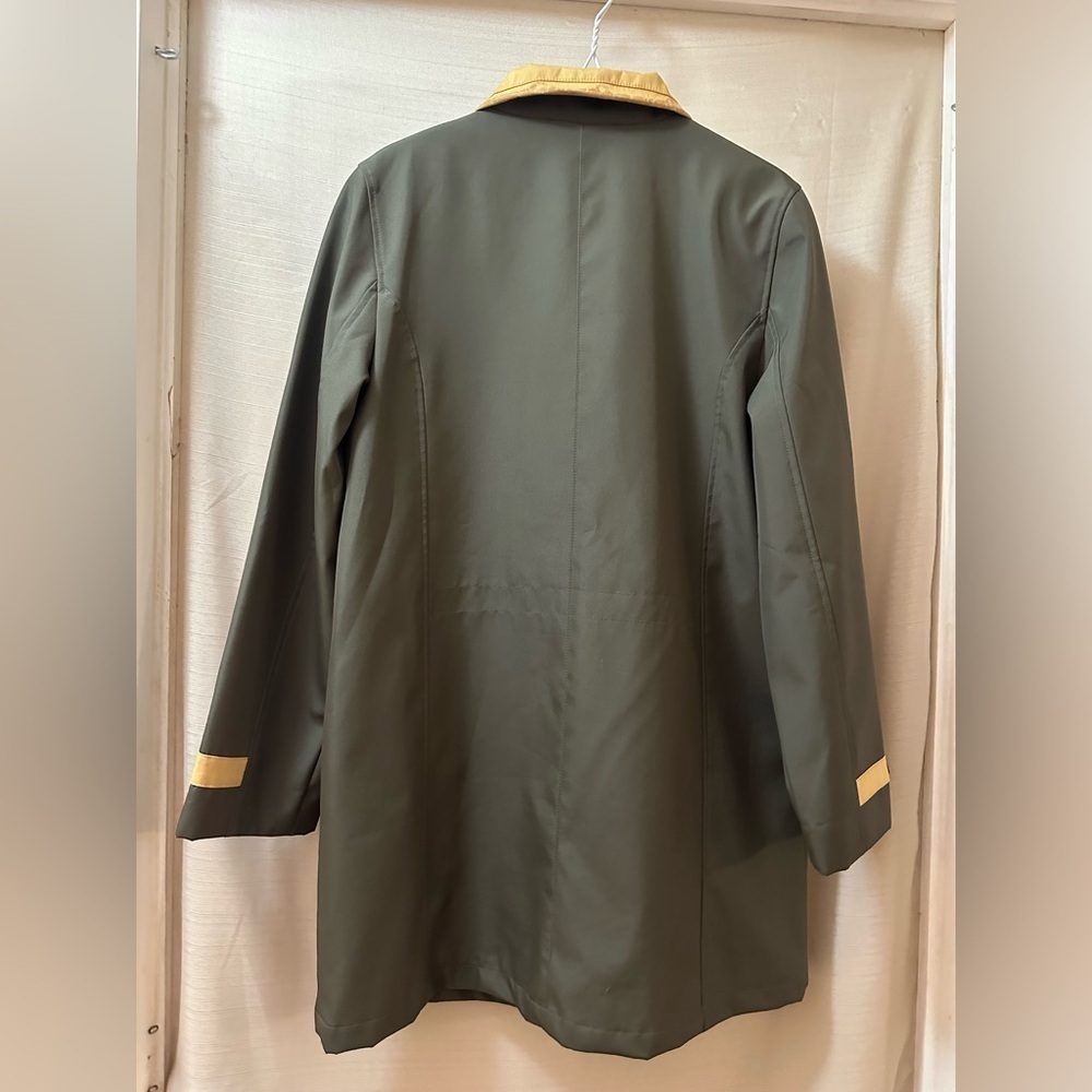 Apropos Juniors Olive Green Coat Jacket With Yellow Collar – Size 7 - Picture 5 of 7